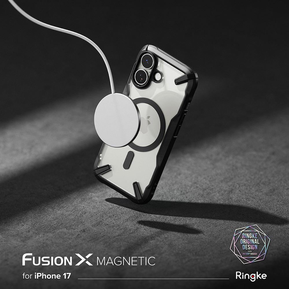 MagSafe tok Apple iPhone 17-hez, Ringke, Fusion X, Fekete