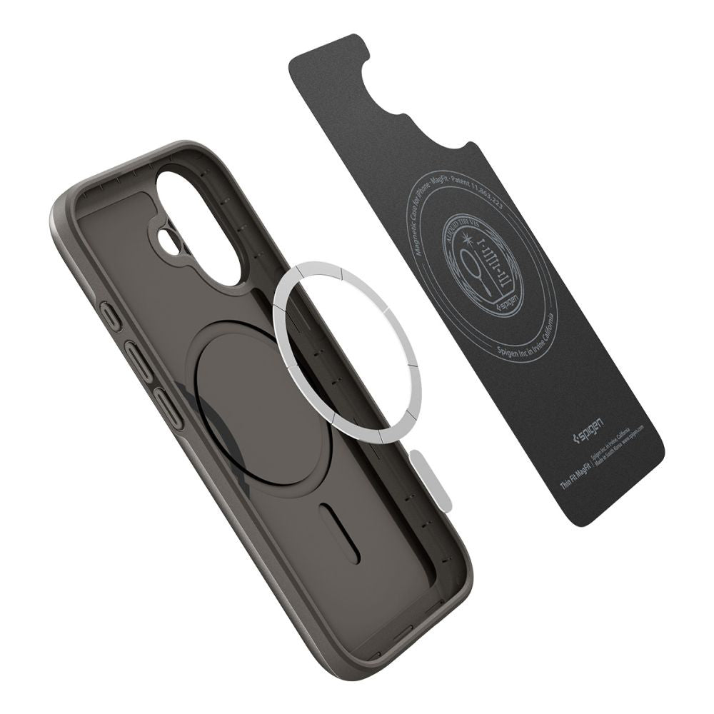 MagSafe tok Apple iPhone 17-hez, Spigen, Thin Fit, Szürke