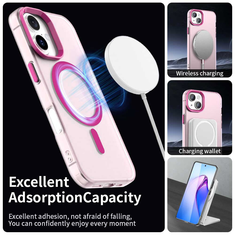 MagSafe tok Apple iPhone 17-hez, Techsuit, CandyCase, Rózsaszín