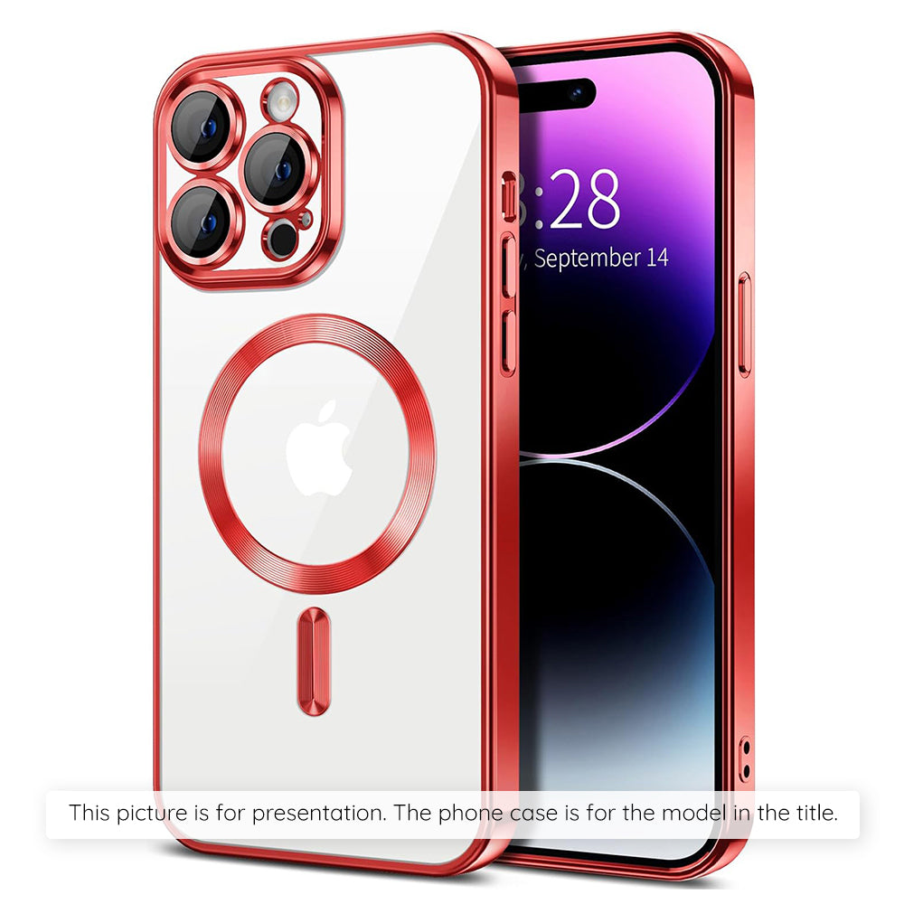 MagSafe tok Apple iPhone 17-hez, Techsuit, Luxury Crystal, Rózsaszín