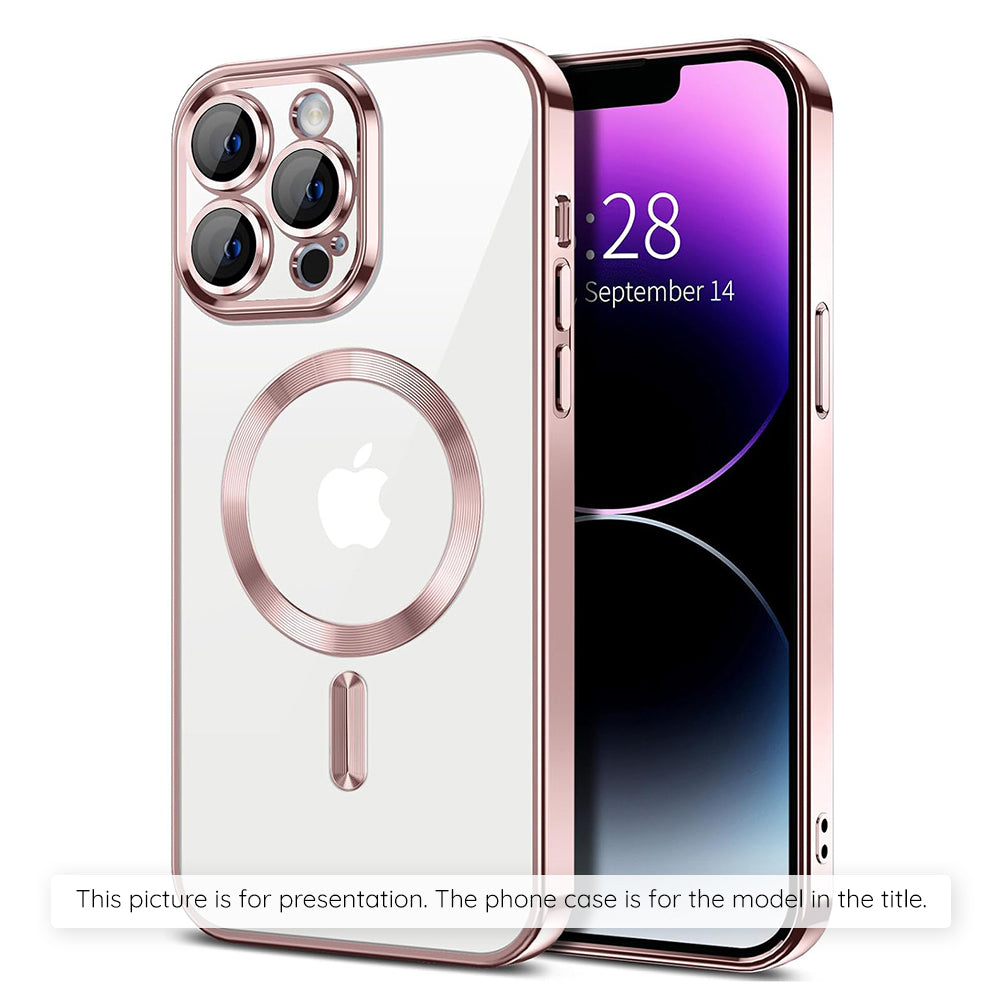 MagSafe tok Apple iPhone 17-hez, Techsuit, Luxury Crystal, Rózsaszín