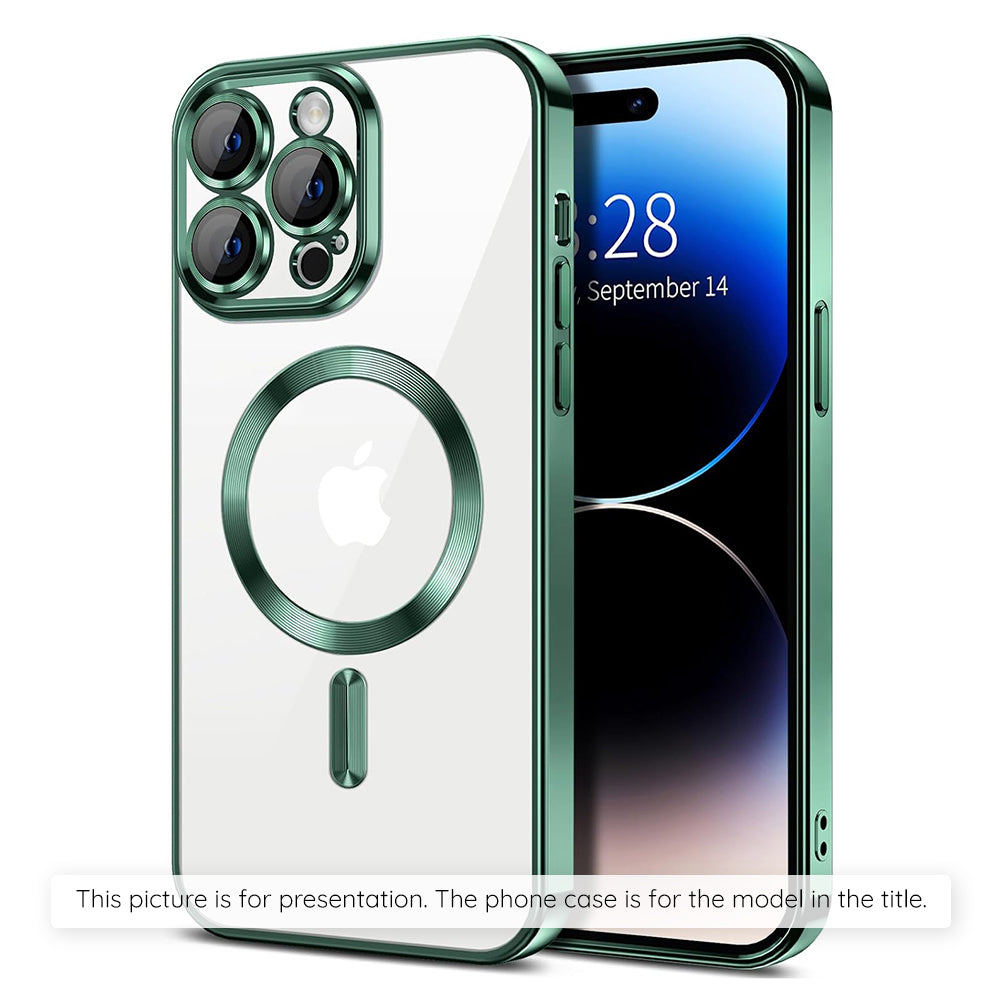 MagSafe tok Apple iPhone 17-hez, Techsuit, Luxury Crystal, Sötétzöld