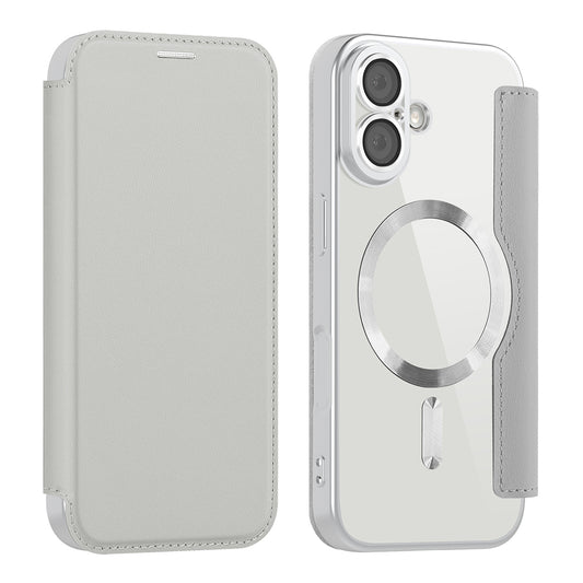 MagSafe tok Apple iPhone 17-hez, Techsuit, SmartMag Book, Szürke