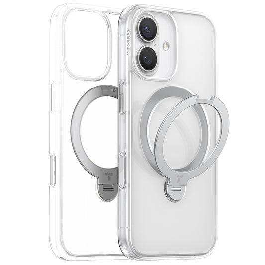 MagSafe tok Apple iPhone 17-hez, Torras, Ostand Spin, Átlátszó