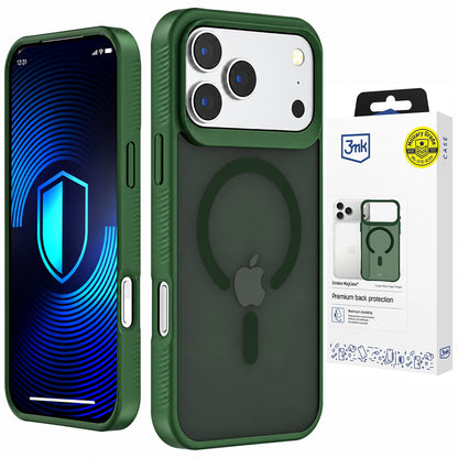MagSafe tok Apple iPhone 18 Pro / 17 Pro készülékhez, 3MK, Smoke MagCase, zöld