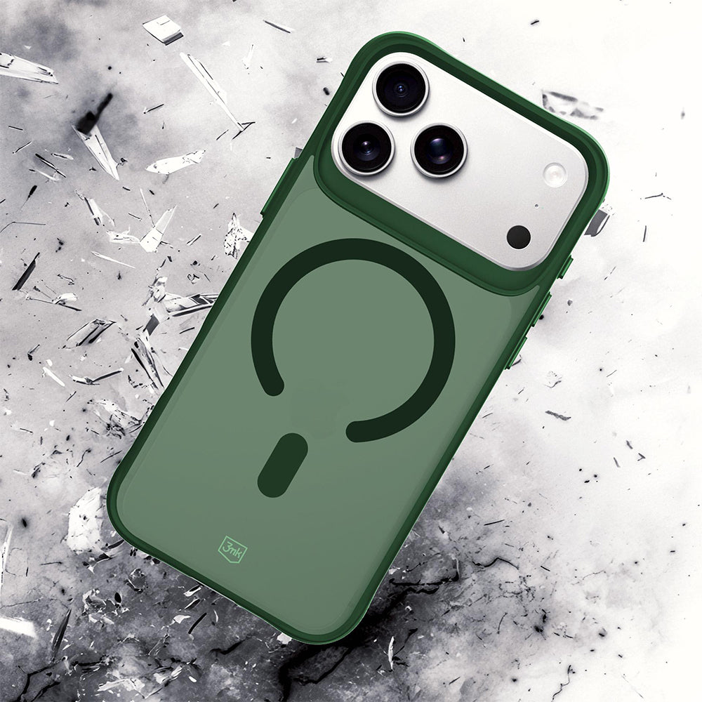 MagSafe tok Apple iPhone 18 Pro / 17 Pro készülékhez, 3MK, Smoke MagCase, zöld