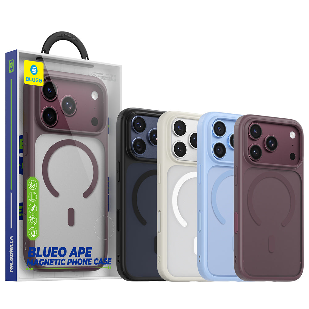 MagSafe tok Apple iPhone 18 Pro / 17 Pro készülékhez, Blueo, APE Anti-Drop, szürke