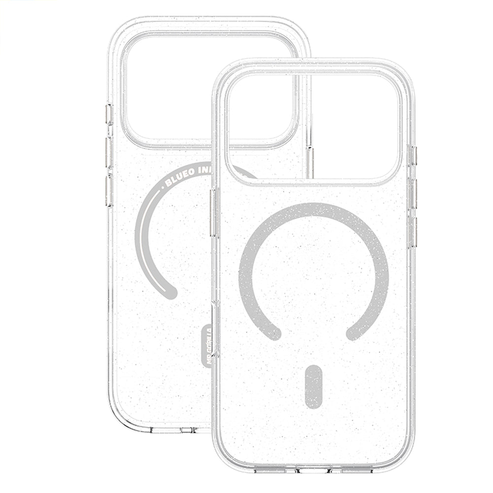 MagSafe Case for Apple iPhone 18 Pro / 17 Pro, Blueo, Crystal Pro Anti-Drop Glitter, Transparent