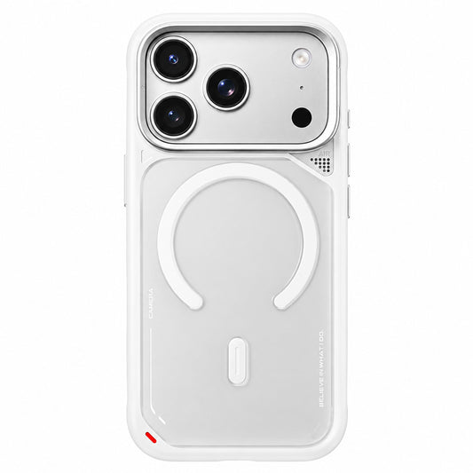 MagSafe tok Apple iPhone 18 Pro / 17 Pro készülékhez, Blueo, hőelvezető állvánnyal, szaténfehér színben