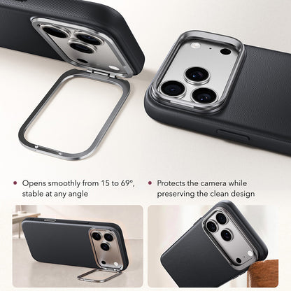MagSafe tok Apple iPhone 18 Pro / 17 Pro-hoz, ESR, Atelier állvánnyal, Fekete