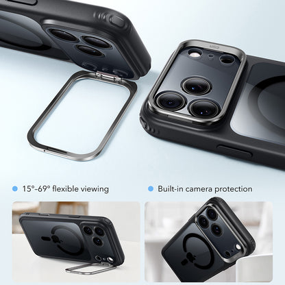 MagSafe Case for Apple iPhone 18 Pro / 17 Pro, ESR, Classic Hybrid Kickstand, Transparent Black