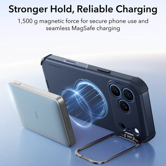 MagSafe tok Apple iPhone 18 Pro / 17 Pro-hoz, ESR, Cyber Armor Kickstand, Kék