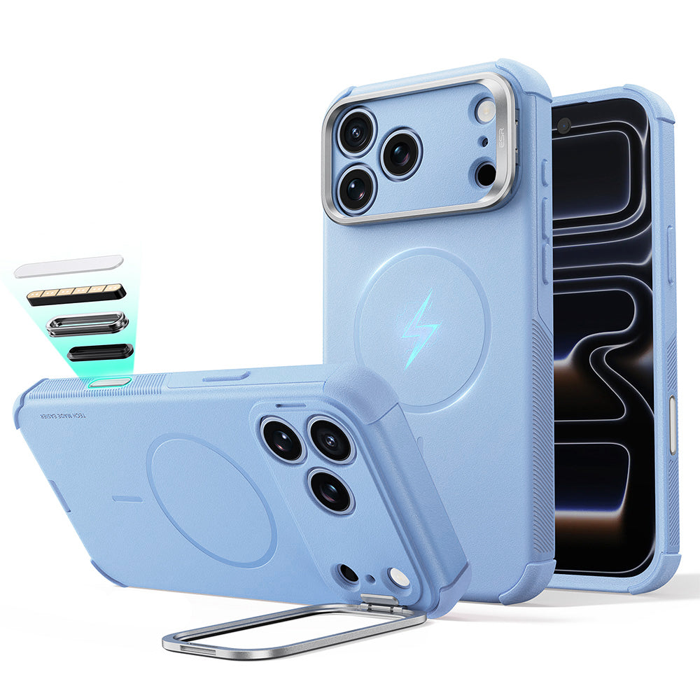 MagSafe tok Apple iPhone 18 Pro / 17 Pro-hoz, ESR, Cyber Armor Kickstand, Kék
