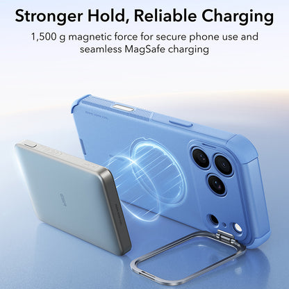 MagSafe tok Apple iPhone 18 Pro / 17 Pro-hoz, ESR, Cyber Armor Kickstand, Kék
