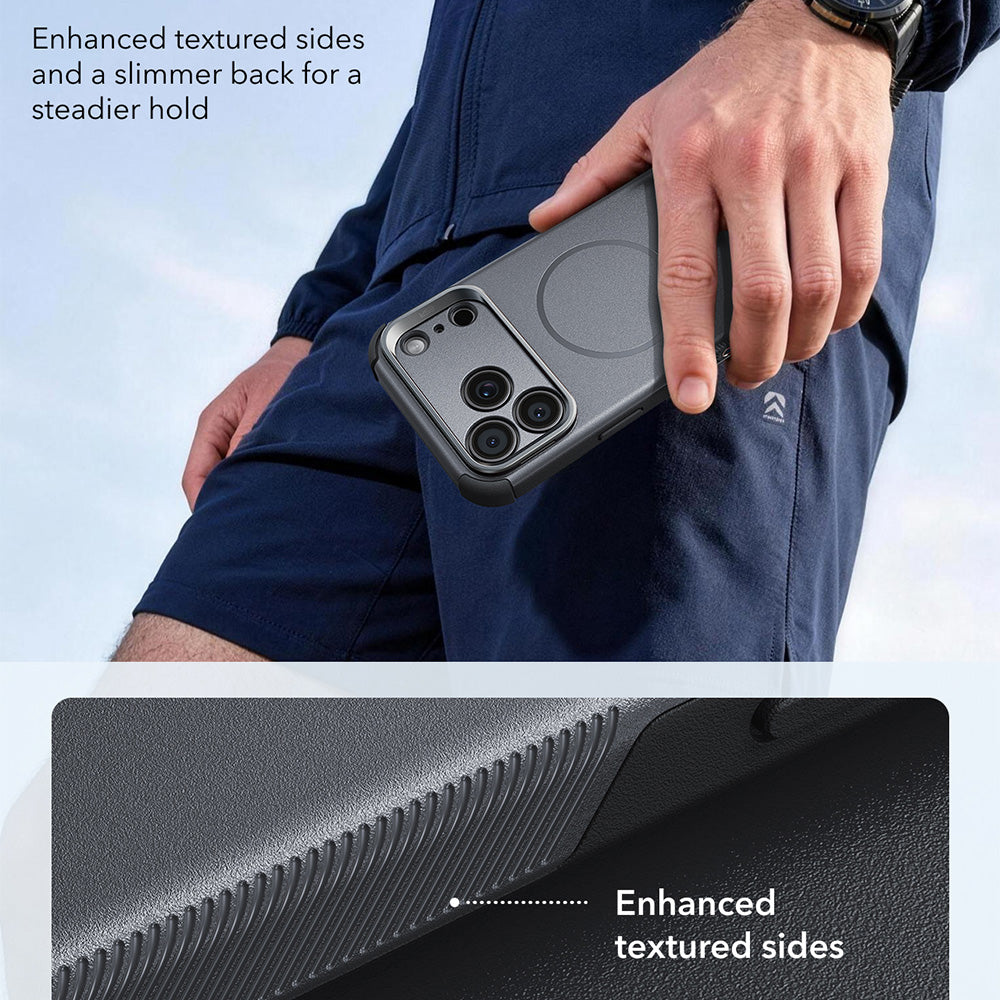 MagSafe tok Apple iPhone 18 Pro / 17 Pro-hoz, ESR, Cyber Armor Kickstand, Szürke