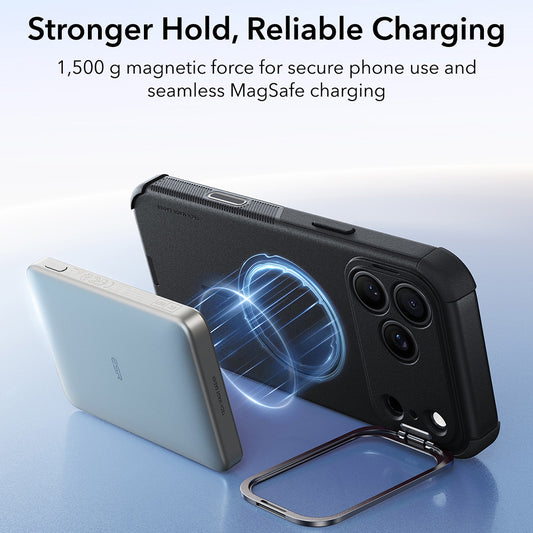 MagSafe tok Apple iPhone 18 Pro / 17 Pro-hoz, ESR, Cyber Armor Kickstand, Fekete
