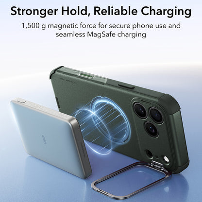 MagSafe tok Apple iPhone 18 Pro / 17 Pro-hoz, ESR, Cyber Armor Kickstand, Zöld