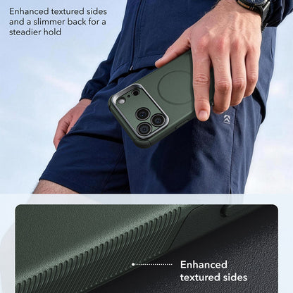 MagSafe tok Apple iPhone 18 Pro / 17 Pro-hoz, ESR, Cyber Armor Kickstand, Zöld