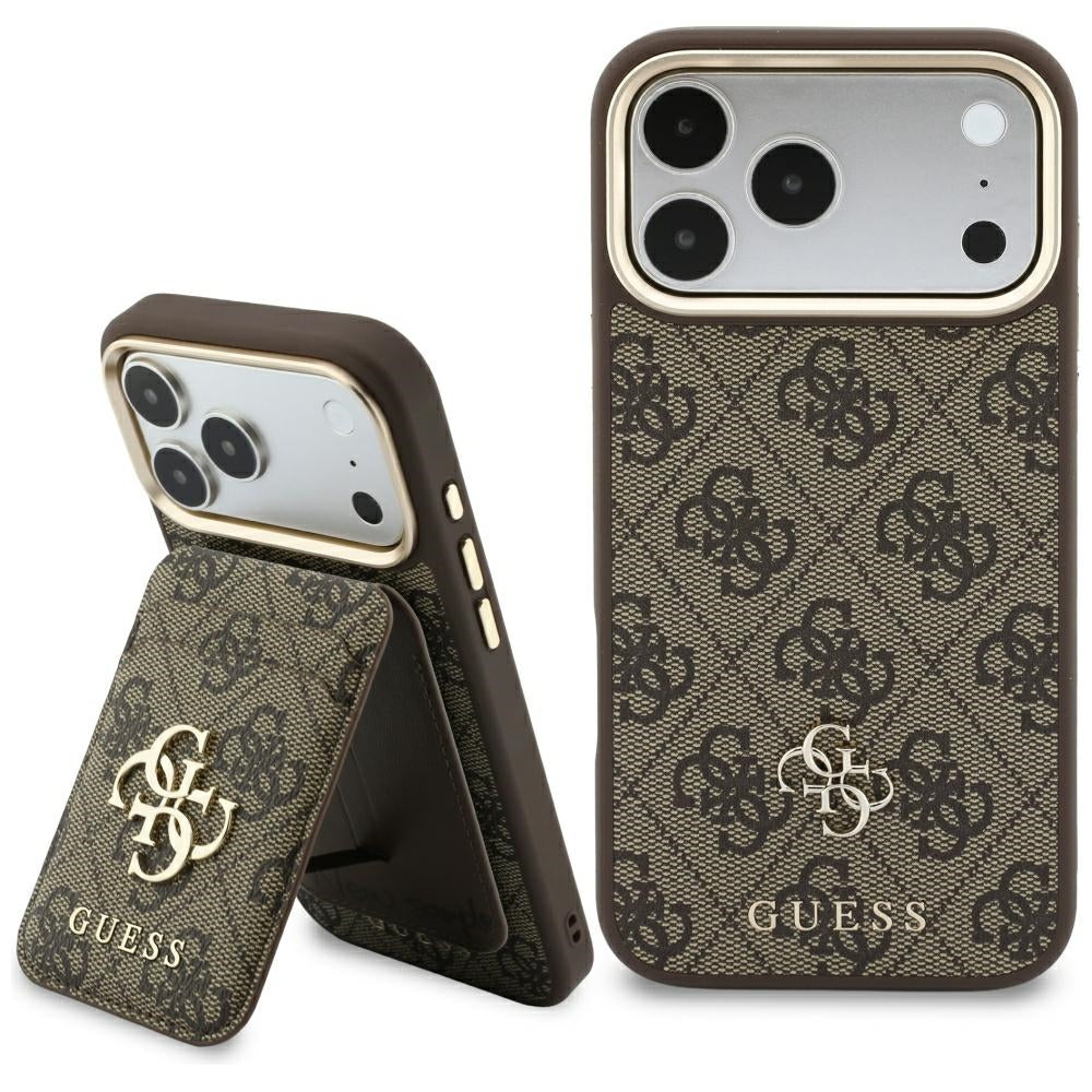 MagSafe Case for Apple iPhone 18 Pro / 17 Pro, Guess, 4G Cardslot, Brown