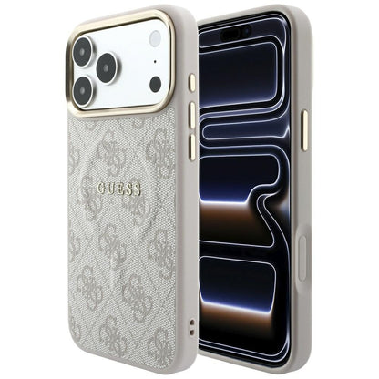 MagSafe Case for Apple iPhone 18 Pro / 17 Pro, Guess, 4G Embossed Classic, Pink