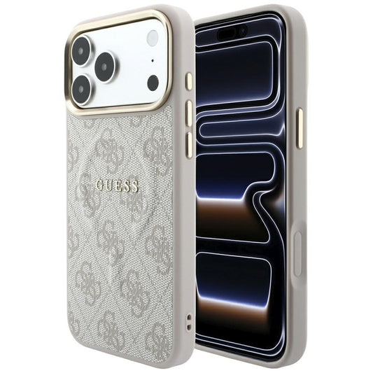 MagSafe tok Apple iPhone 18 Pro / 17 Pro készülékhez, Guess, 4G dombornyomott klasszikus, rózsaszín
