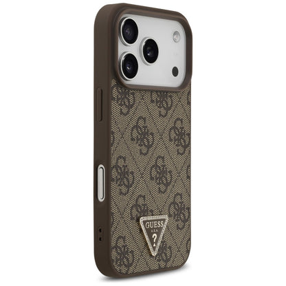 MagSafe tok Apple iPhone 18 Pro / 17 Pro-hoz, Guess, 4G Triangle Strass, Barna
