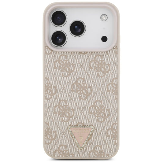 MagSafe tok Apple iPhone 18 Pro / 17 Pro készülékhez, Guess, 4G Triangle Strass, Rózsaszín