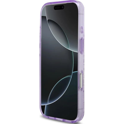 MagSafe tok Apple iPhone 18 Pro / 17 Pro készülékhez, Guess, IML Flowers with Pearl Strap, lila
