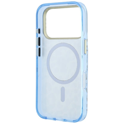 MagSafe tok Apple iPhone 18 Pro / 17 Pro-hoz, Guess, Leopárd Csillogó Háromszög Logó, Kék