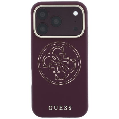 MagSafe Case for Apple iPhone 18 Pro / 17 Pro, Guess, Perforated 4G, Burgundy