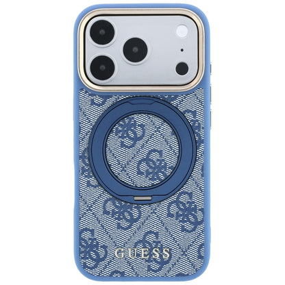 MagSafe tok Apple iPhone 18 Pro / 17 Pro-hoz, Guess, Ring Stand 360 4G Classic Logo, Kék