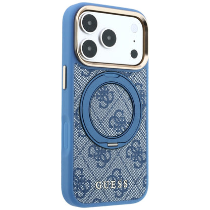 MagSafe tok Apple iPhone 18 Pro / 17 Pro-hoz, Guess, Ring Stand 360 4G Classic Logo, Kék