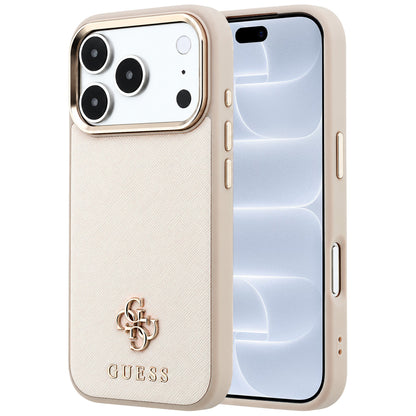 MagSafe tok Apple iPhone 18 Pro / 17 Pro, Guess, Saffiano Small 4G Classic, Bézs