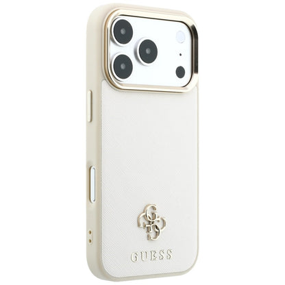 MagSafe tok Apple iPhone 18 Pro / 17 Pro, Guess, Saffiano Small 4G Classic, Bézs