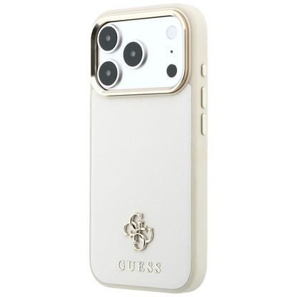 MagSafe tok Apple iPhone 18 Pro / 17 Pro, Guess, Saffiano Small 4G Classic, Bézs