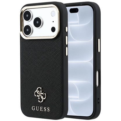 MagSafe tok Apple iPhone 18 Pro / 17 Pro-hoz, Guess, Saffiano Small 4G Classic, Fekete