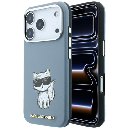MagSafe tok Apple iPhone 18 Pro / 17 Pro-hoz, Karl Lagerfeld, Choupette Sketch, Kék