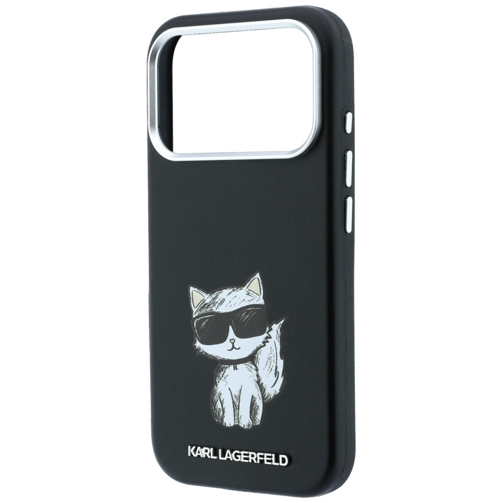 MagSafe tok Apple iPhone 18 Pro / 17 Pro készülékhez, Karl Lagerfeld, Choupette Sketch, Fekete