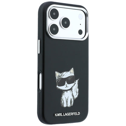 MagSafe tok Apple iPhone 18 Pro / 17 Pro készülékhez, Karl Lagerfeld, Choupette Sketch, Fekete