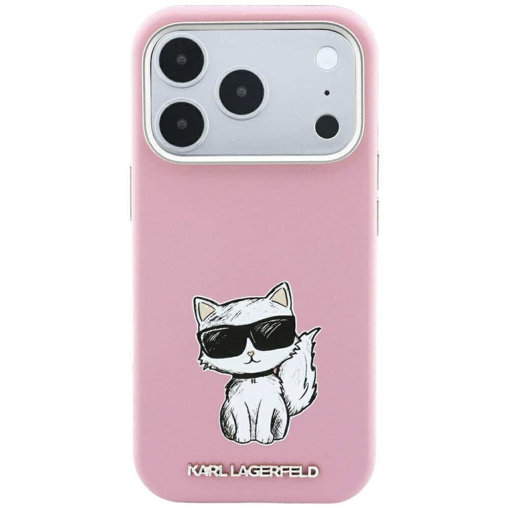 MagSafe Case for Apple iPhone 18 Pro / 17 Pro, Karl Lagerfeld, Choupette Sketch, Pink