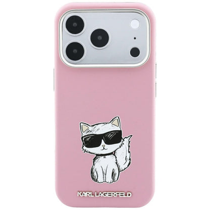 MagSafe Case for Apple iPhone 18 Pro / 17 Pro, Karl Lagerfeld, Choupette Sketch, Pink