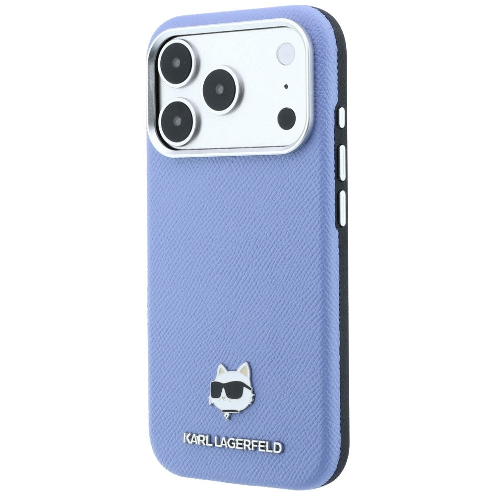 MagSafe tok Apple iPhone 18 Pro / 17 Pro-hoz, Karl Lagerfeld, Grained Choupette Head, Kék
