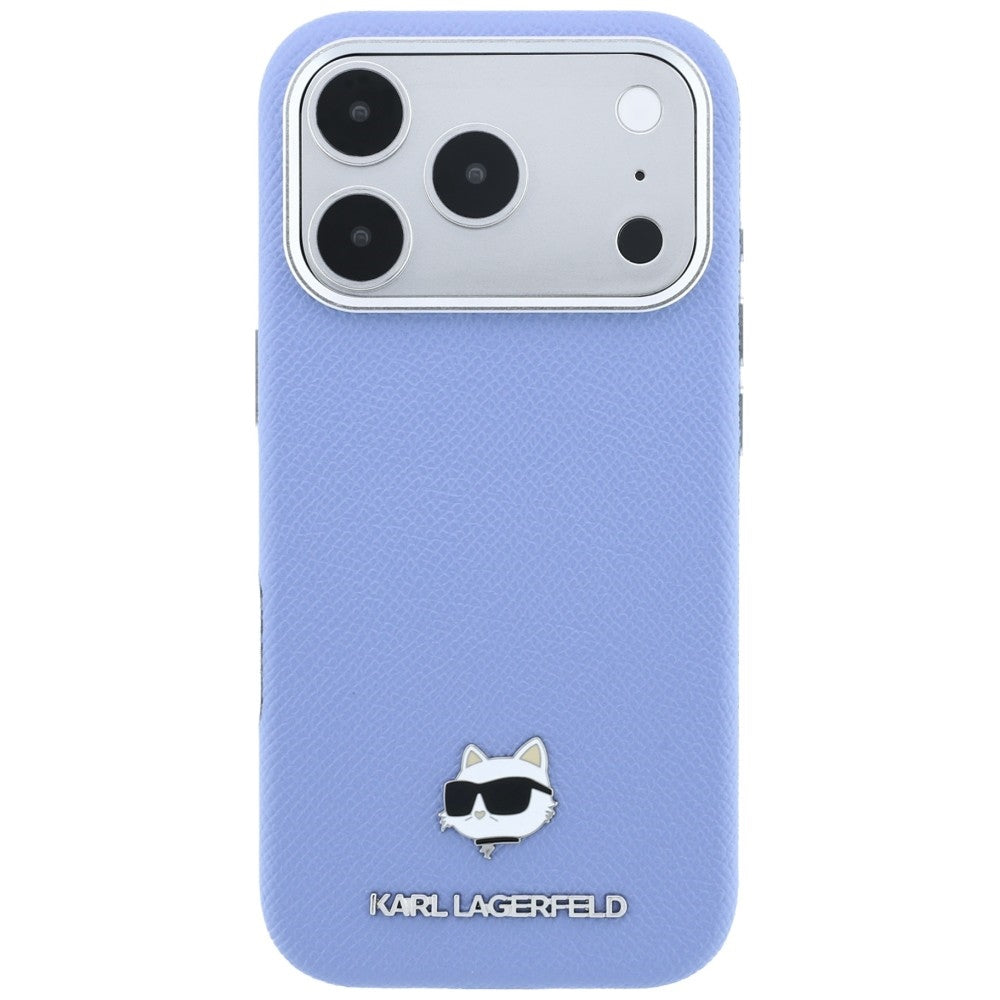 MagSafe tok Apple iPhone 18 Pro / 17 Pro-hoz, Karl Lagerfeld, Grained Choupette Head, Kék