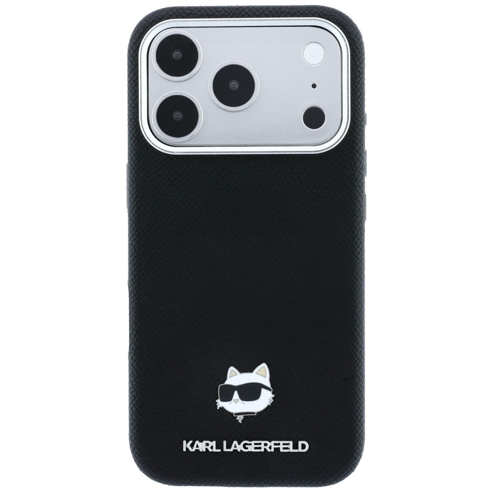 MagSafe Case for Apple iPhone 18 Pro / 17 Pro, Karl Lagerfeld, Grained Choupette Head, Black
