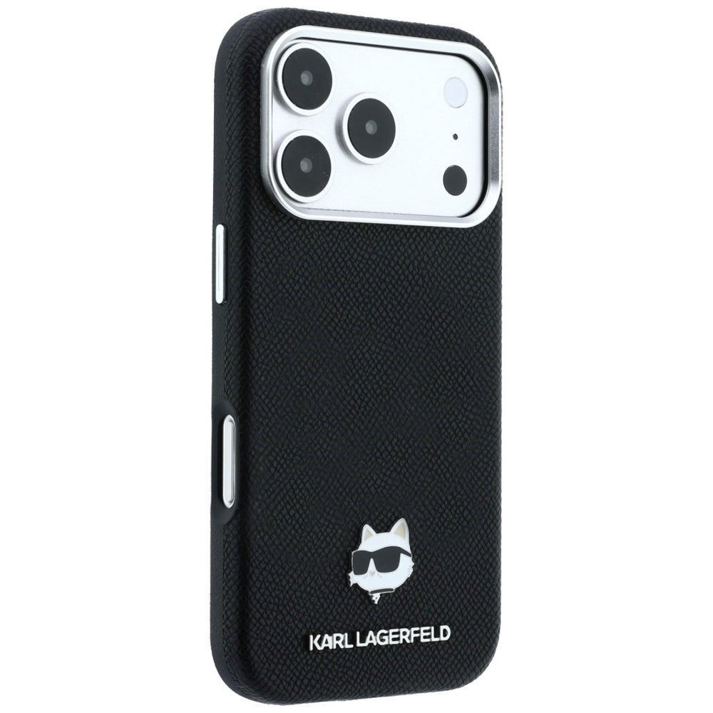 MagSafe Case for Apple iPhone 18 Pro / 17 Pro, Karl Lagerfeld, Grained Choupette Head, Black
