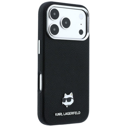 MagSafe Case for Apple iPhone 18 Pro / 17 Pro, Karl Lagerfeld, Grained Choupette Head, Black