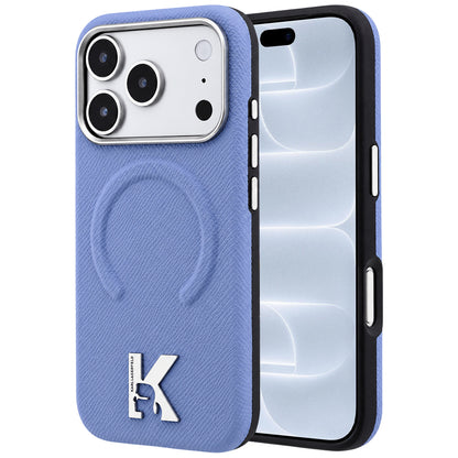 MagSafe tok Apple iPhone 18 Pro / 17 Pro készülékhez, Karl Lagerfeld, Grained Embossed Ring, kék