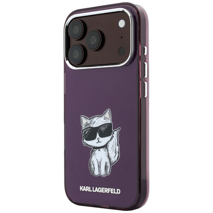 MagSafe tok Apple iPhone 18 Pro / 17 Pro készülékhez, Karl Lagerfeld, HC IML Choupette Body Sketch Print, Bordó