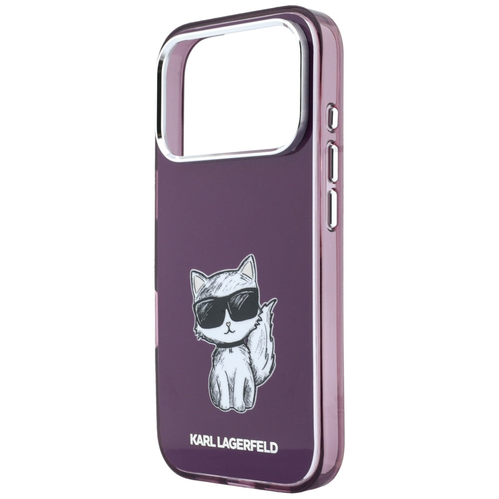 MagSafe tok Apple iPhone 18 Pro / 17 Pro készülékhez, Karl Lagerfeld, HC IML Choupette Body Sketch Print, Bordó