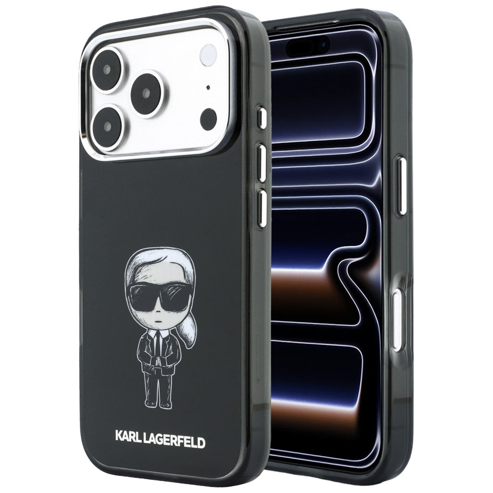MagSafe Case for Apple iPhone 18 Pro / 17 Pro, Karl Lagerfeld, HC IML Ikonik Sketch Print, Black
